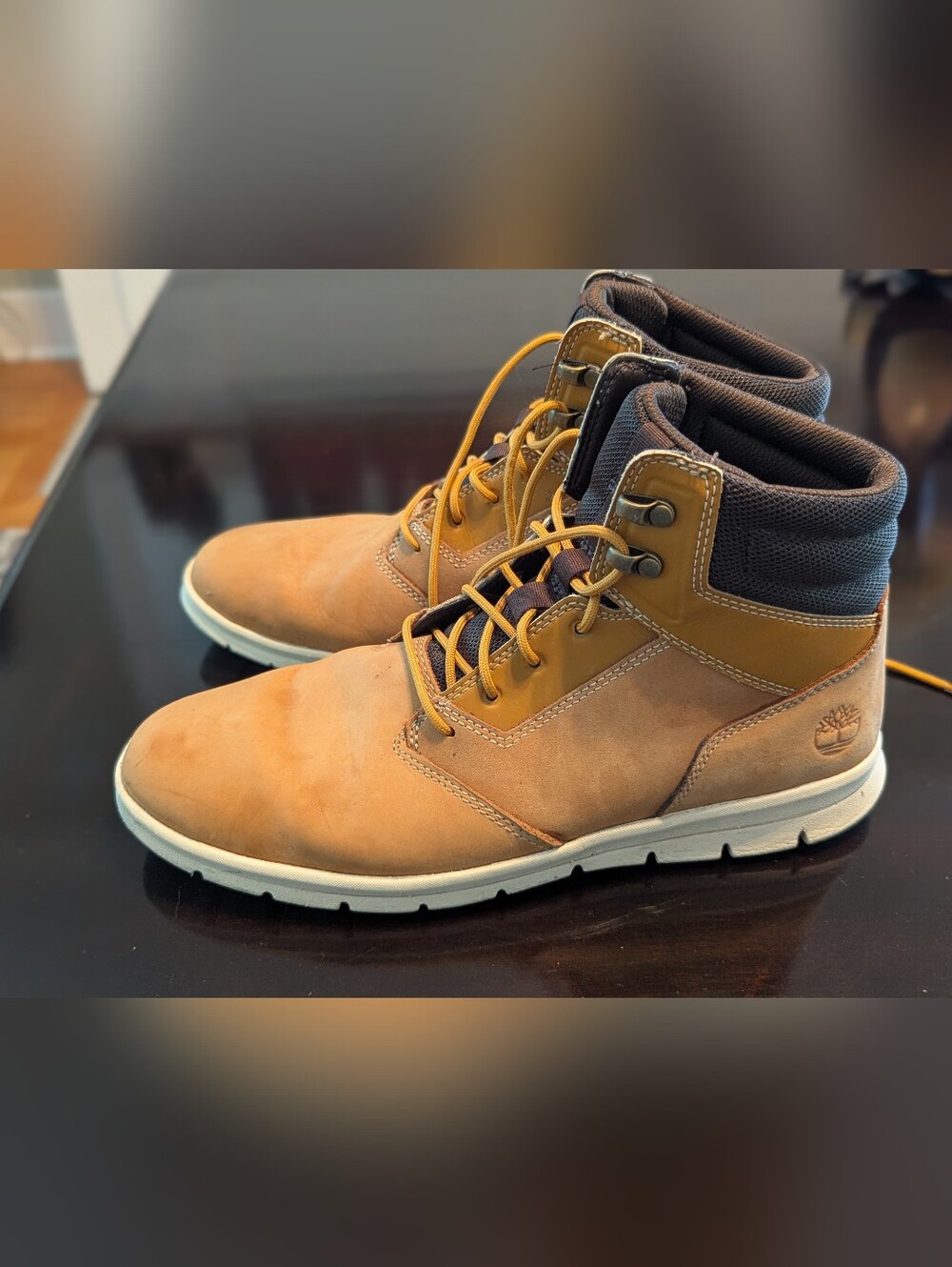 Timberland Hoverlite Brown Tan Leather Boots Men’s Size 9 - Picture 5 of 15